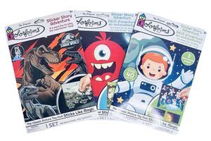 Colorforms Sticker Story Adventure Lot Jurassic World Space Monster Sets